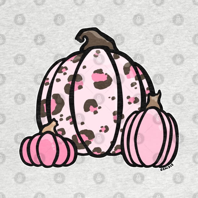 Pink Leopard Print Pumpkin by Jan Grackle